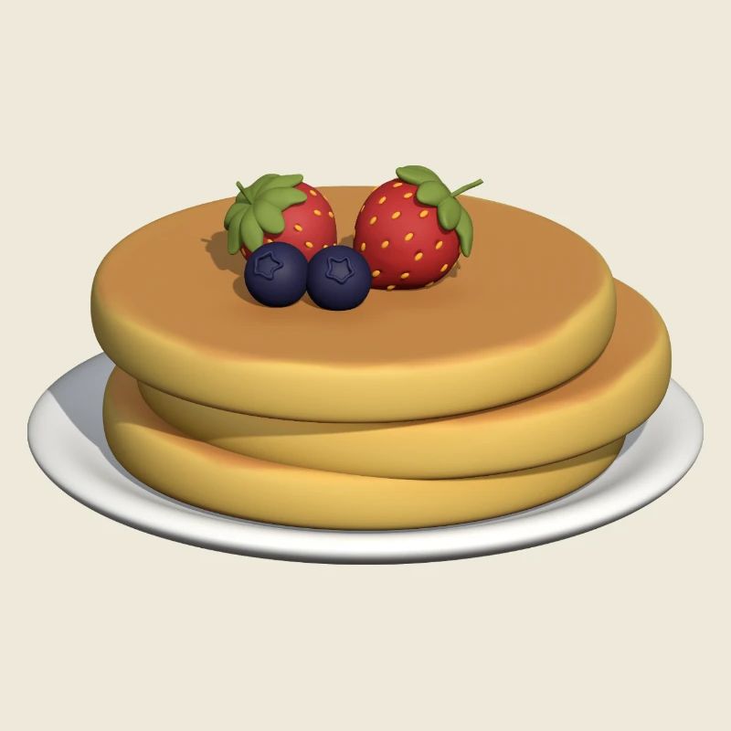 Pfannkuchen-Stapel mit Beeren