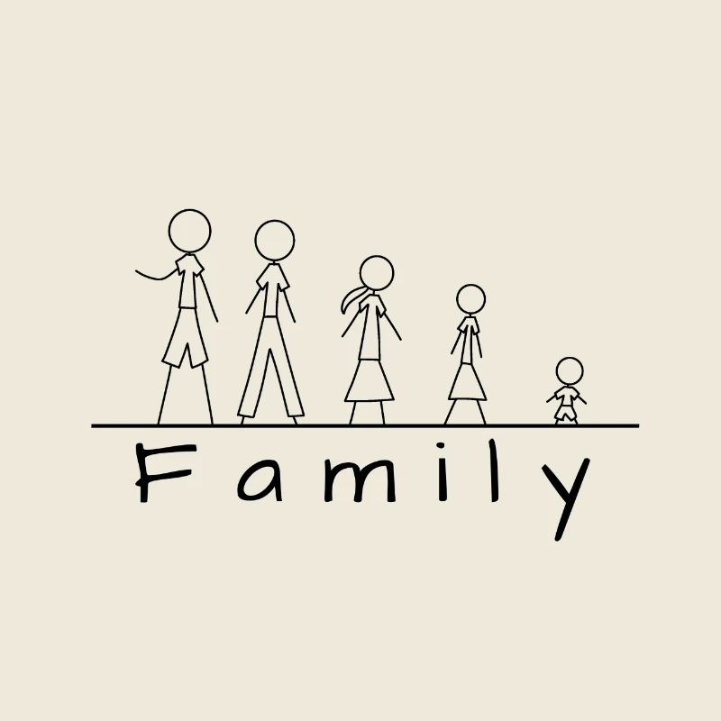 Stick figure family