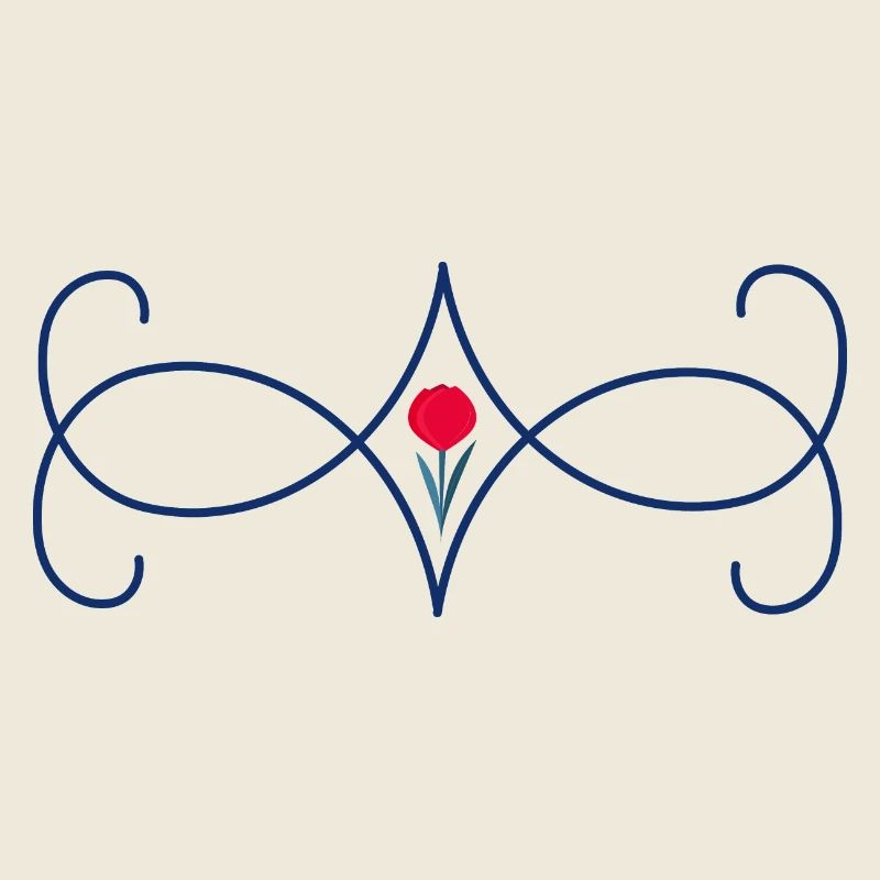 Tulpenblüte mit Wirbelelement