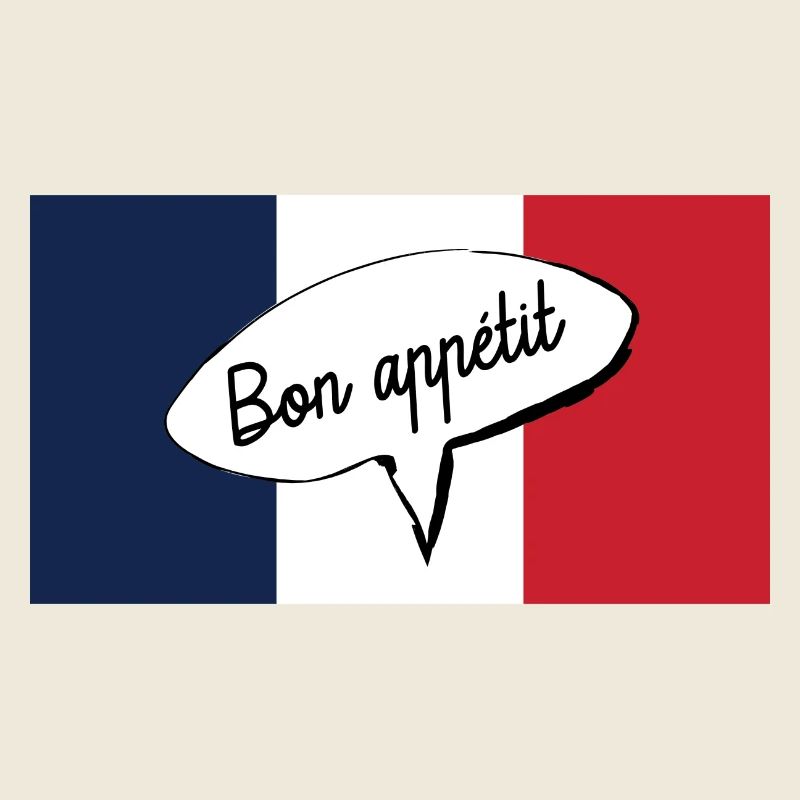 Bon appétit avec drapeau français Bon appétit Bon appétit