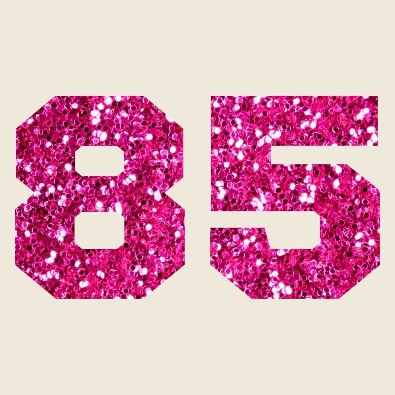Numéro 85 paillettes rose - 85e anniversaire