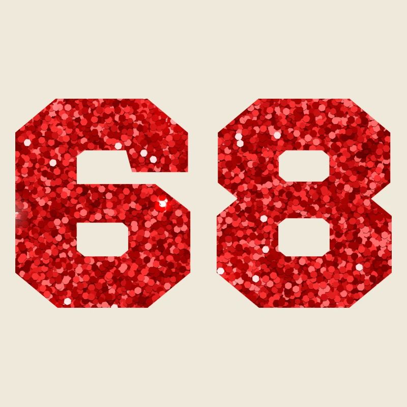 Nummer 68 Roter Glitzer - 68-jähriges Jubiläum