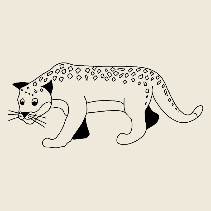 Jaguar - Graphic in black and white