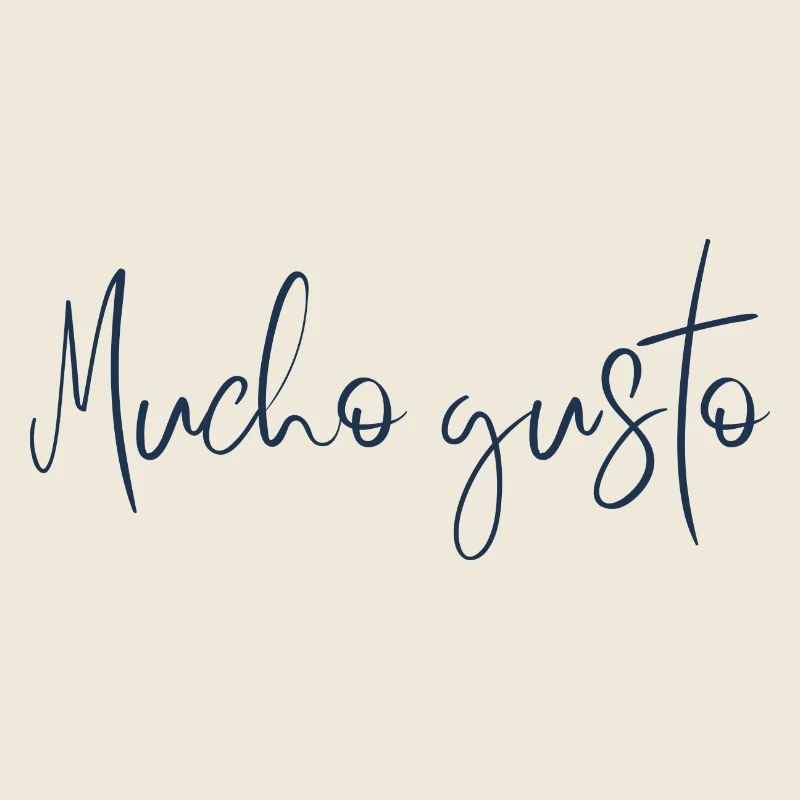 Mucho Gusto – Freundliches spanisches Grußdesign