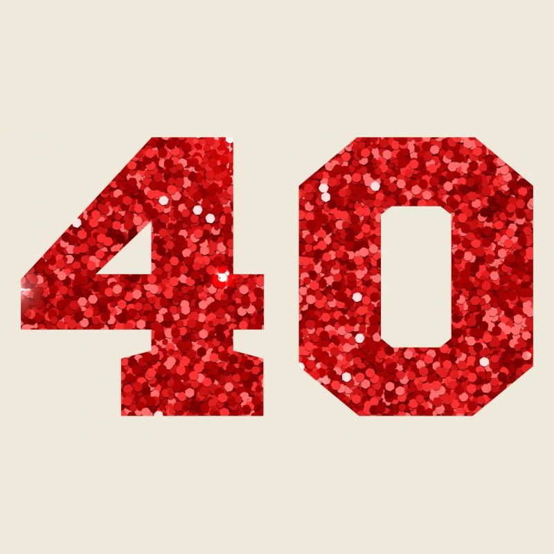 Nummer 40 Roter Glitzer - 40-jähriges Jubiläum