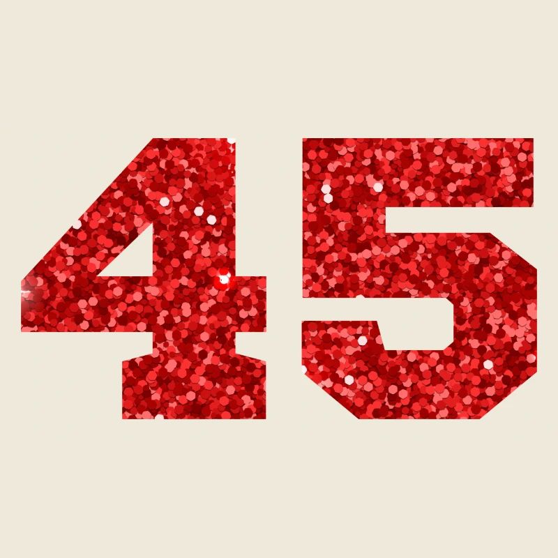 Nummer 45 Roter Glitzer - 45-jähriges Jubiläum