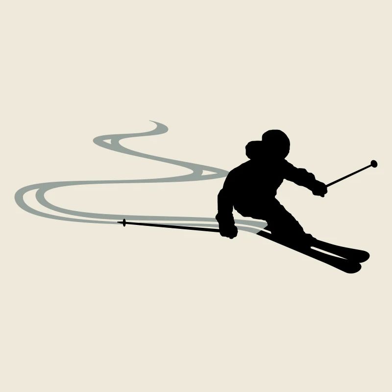 Skifahrer Spur