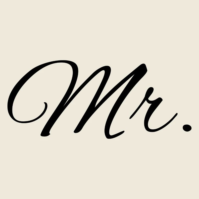 Partnershirts "Mr. & Mrs." (schwarz)