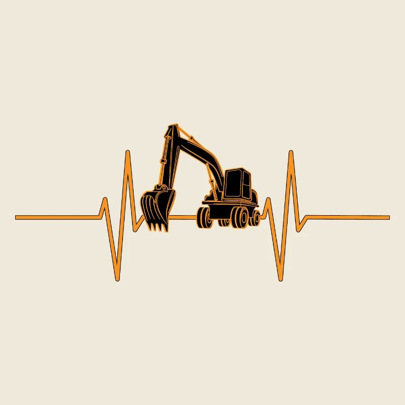 Herzschlag mit Bagger