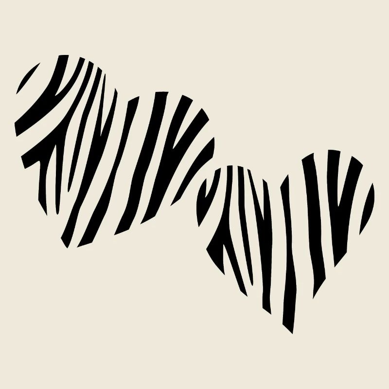 Two zebra hearts
