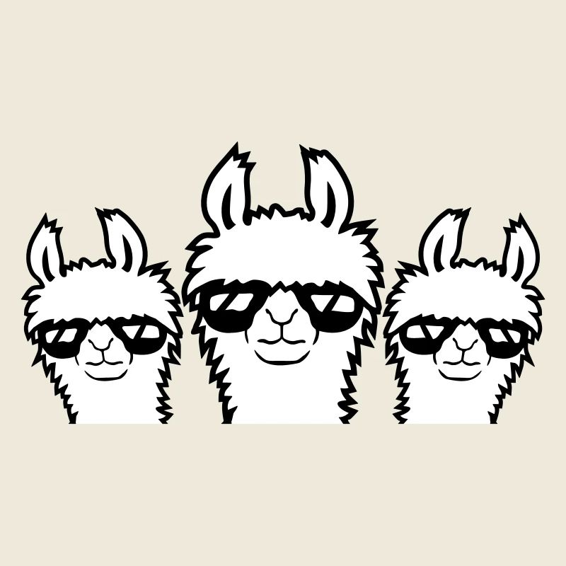 3 Llamas Sunglasses Team Crew Three Friends Crew