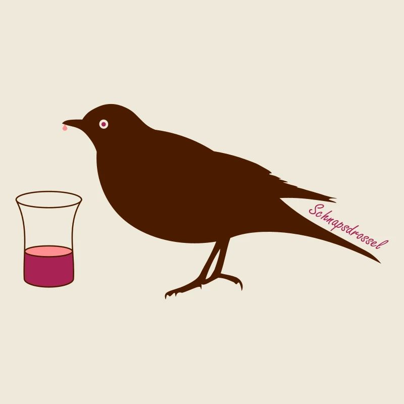 Drossel mit Schnapsglas