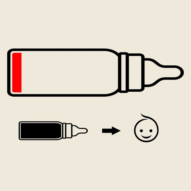 Bébé batterie ou biberon vide