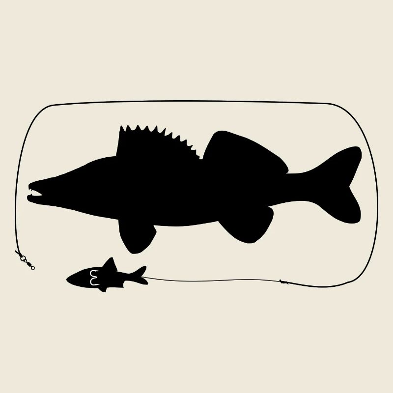 Zander mit Naturköder