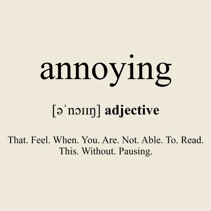 Annoying | nervig Definition Dictionary