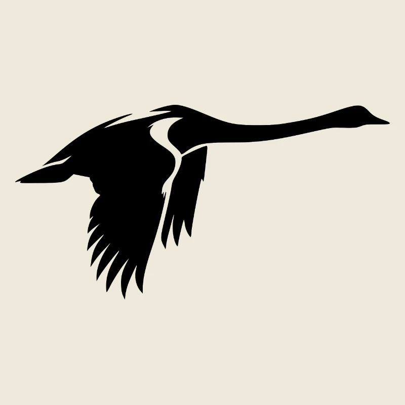 Cygne volant élégant