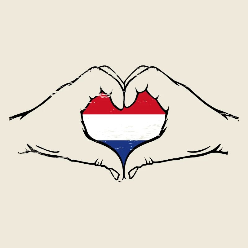 Drapeau hollandais coeur utilisé