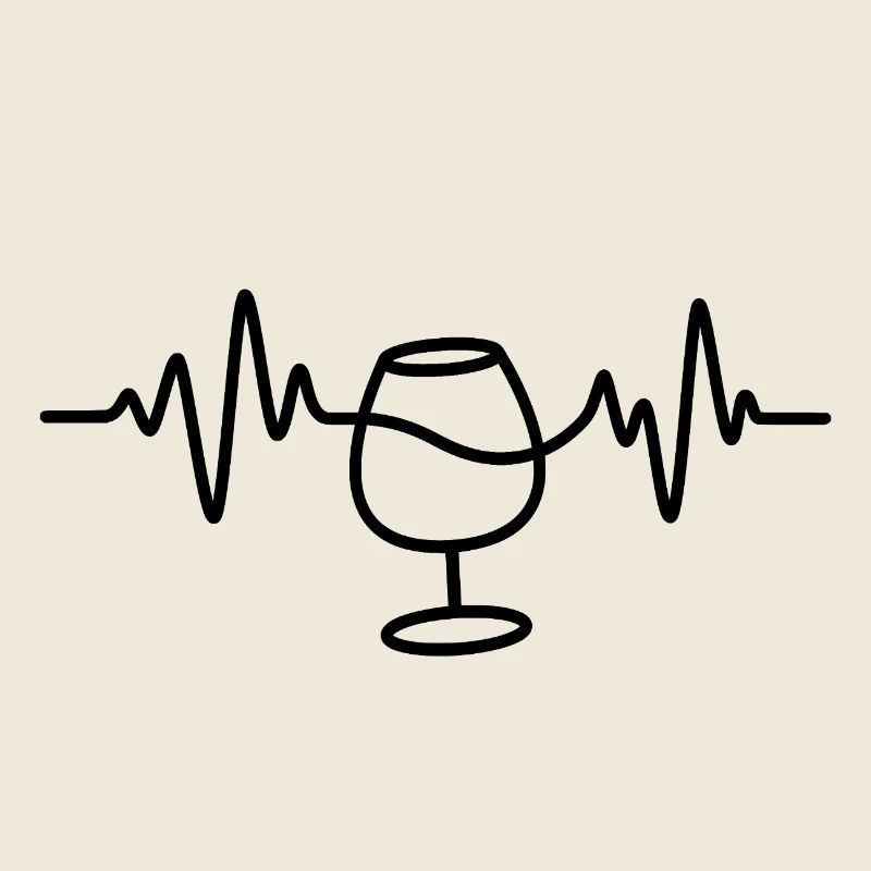 Wein Herzschlag Weinglas