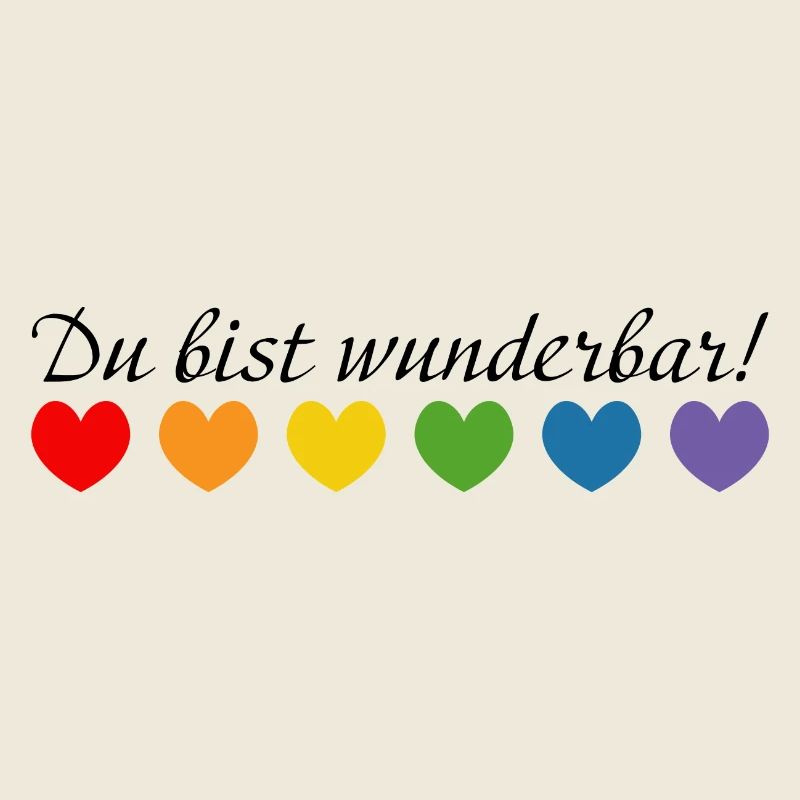 Regenbogenherzchen du bist wunderbar