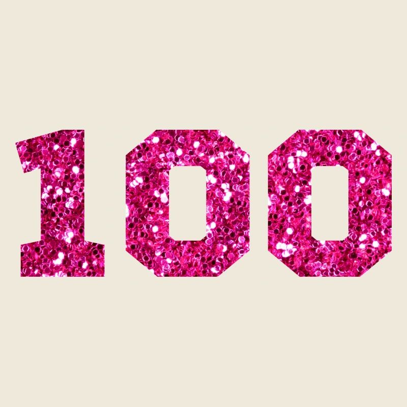 Numéro 100 paillettes rose - 100e anniversaire