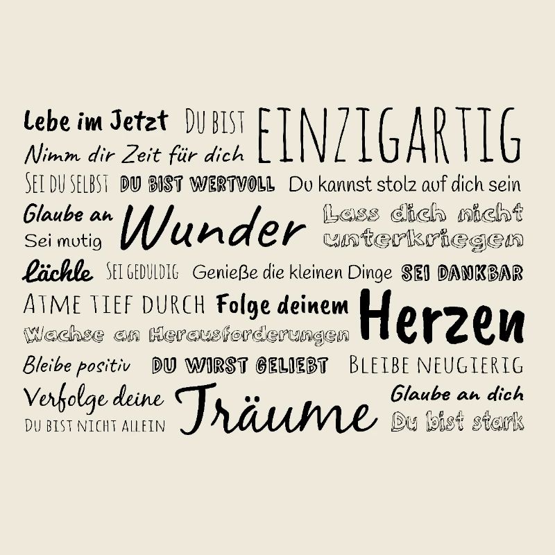 Du bist einzigartig – pos. Affirmationen & Sprüche