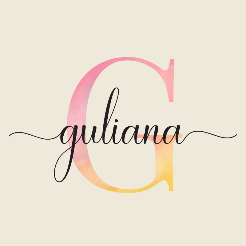 G| Monogram | Name | Guliana |Watercolor
