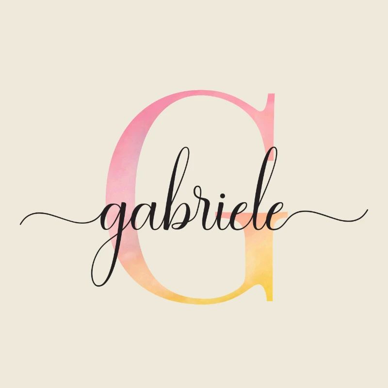 G| Monogram | Name | Gabriele |Watercolor
