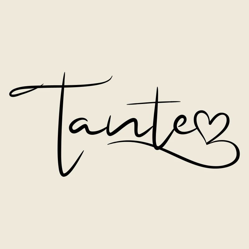 Tante Schrift mit Herz