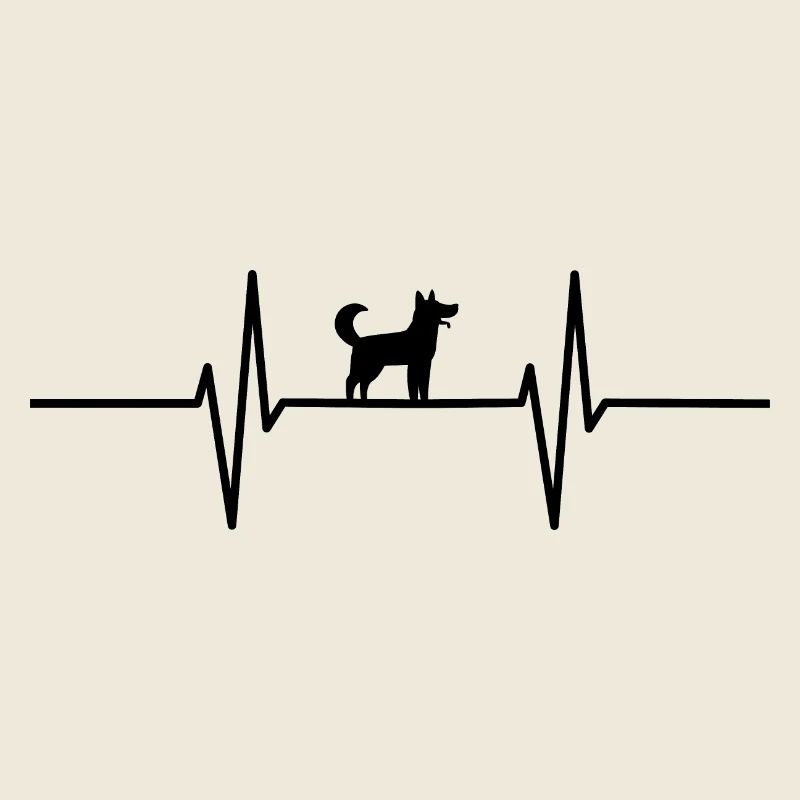 Battement de cœur avec chien mignon