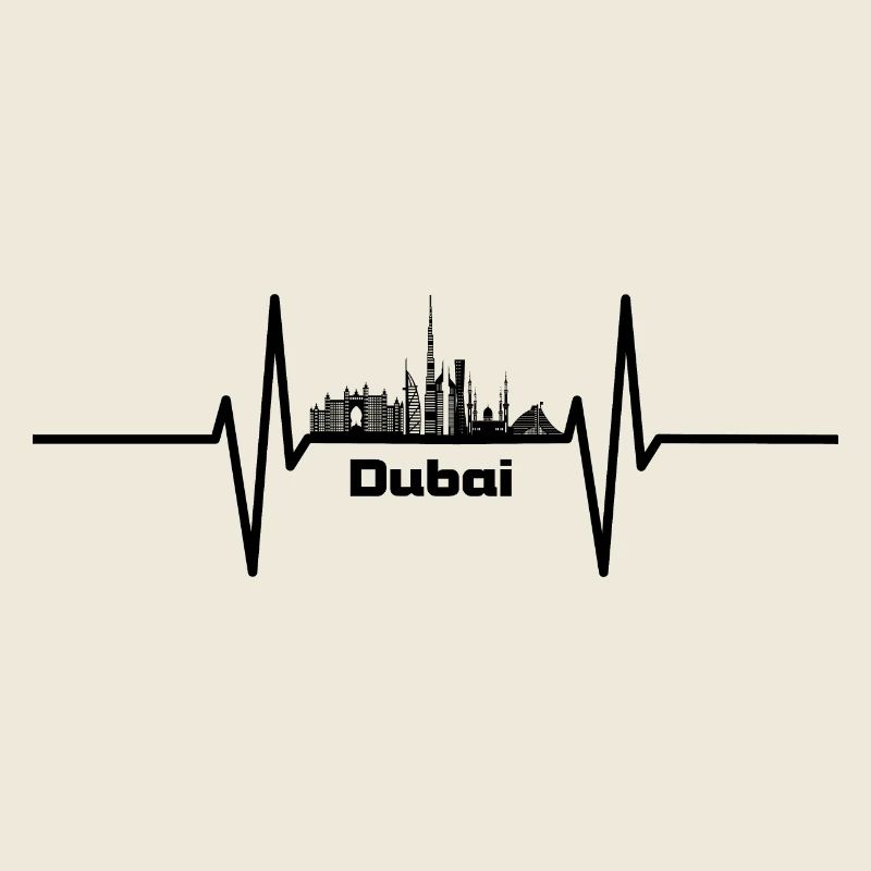 Heartbeat with Dubai Skyline