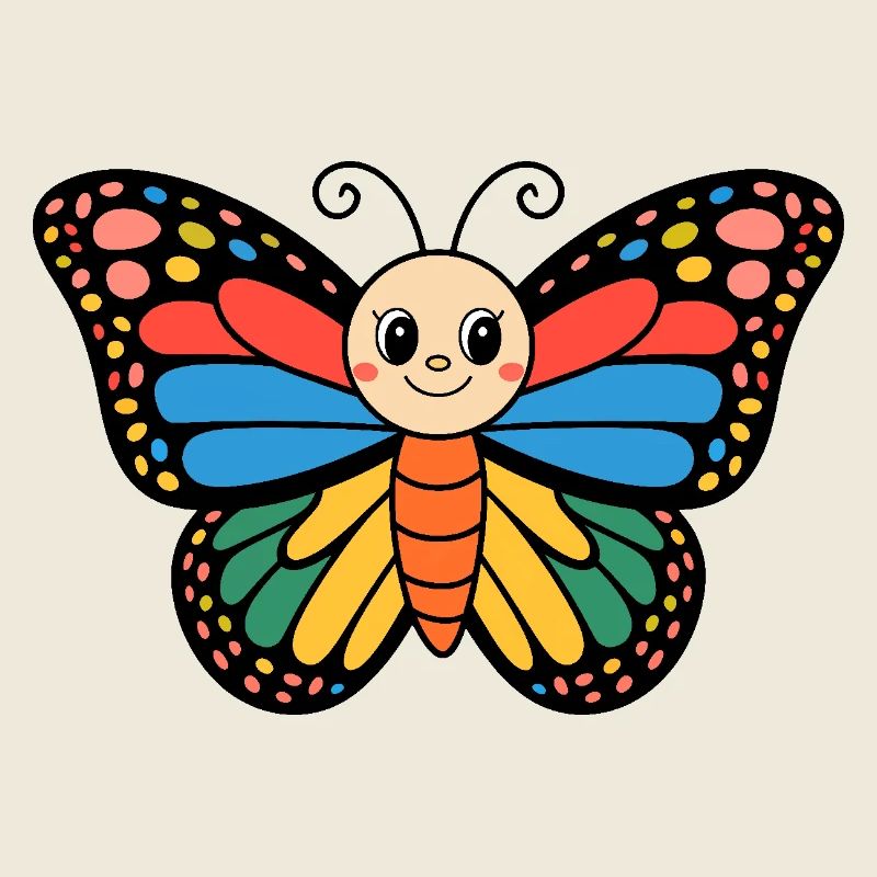 Schmetterling bunt Insekt süß Mädchen Geschenkidee