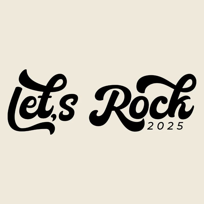 2025 Vintage Black Tees, Lets Rock