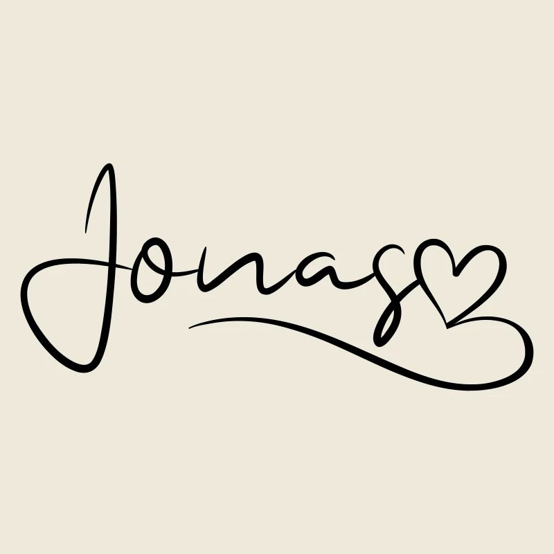 Jonas Name Vorname Herzdekor