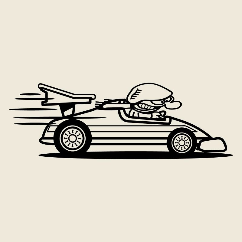 voiture de course drôle