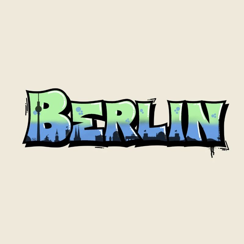 Lettrage graffiti « Berlin »
