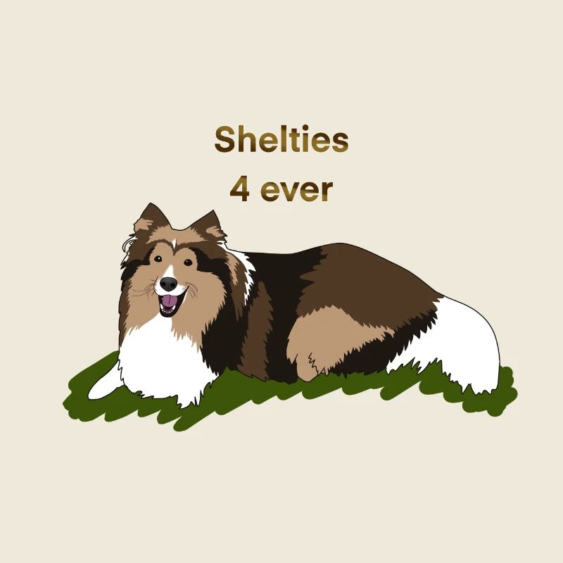 Shelties 4 ever, Comic Hund, Illustration