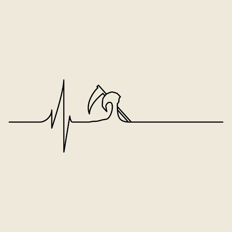 Electrocardiogram - Death - Black
