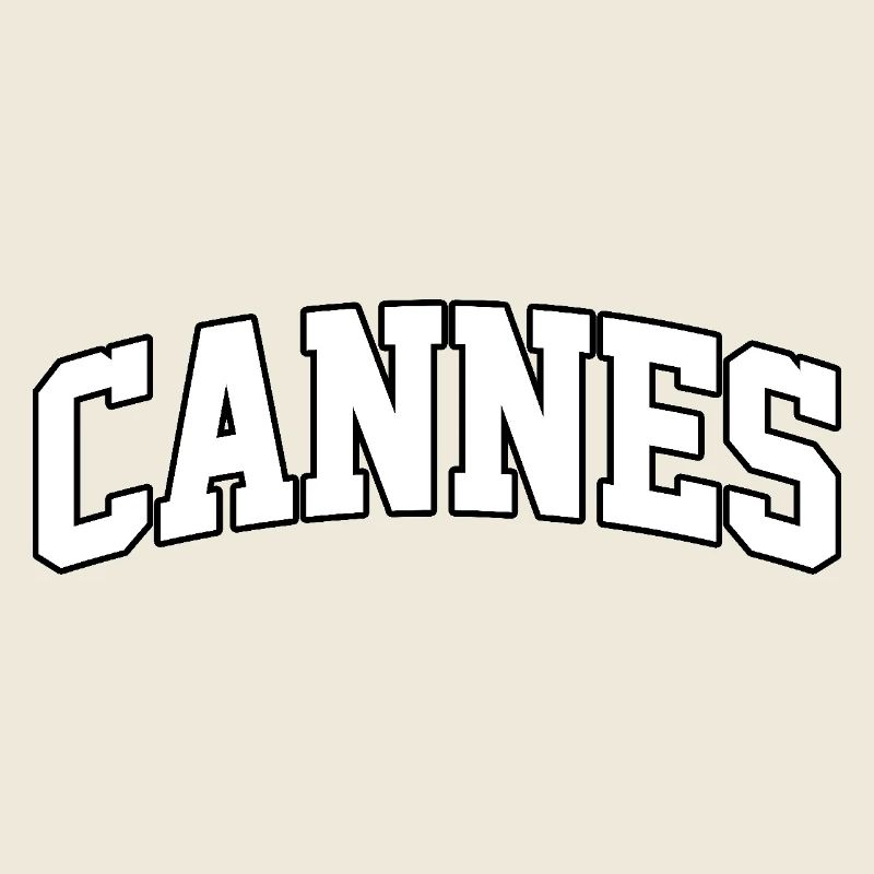 Cannes logo: Collegiate design with a glamorous style