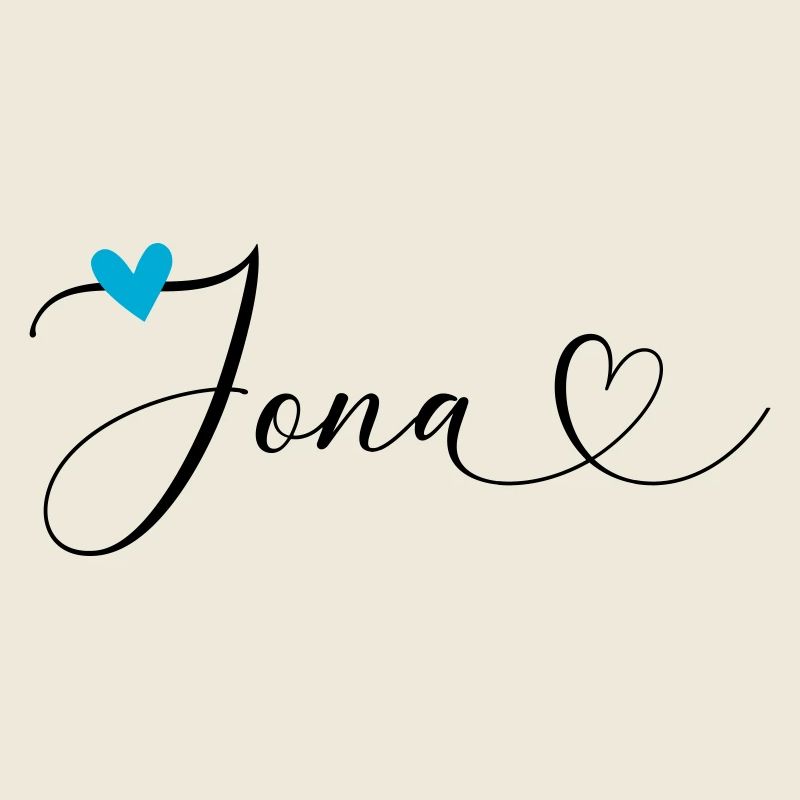 Jona Nom Prénom Calligraphie Coeur