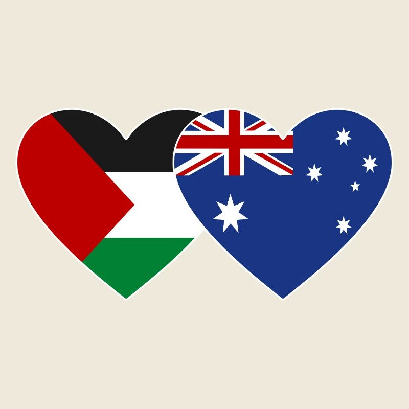 Drapeau de la Palestine Australie Coeur