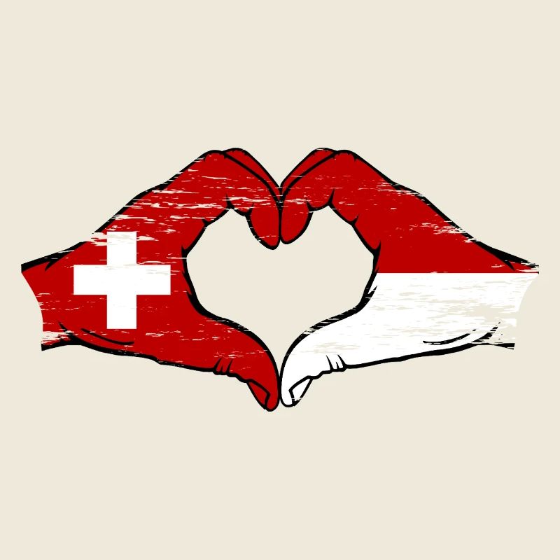 Suisse Monaco Drapeau Aiguilles Coeur Utilisé