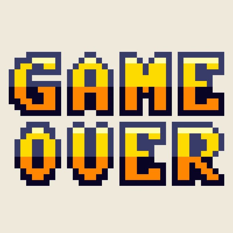 Game Over retrogaming vintage pixels