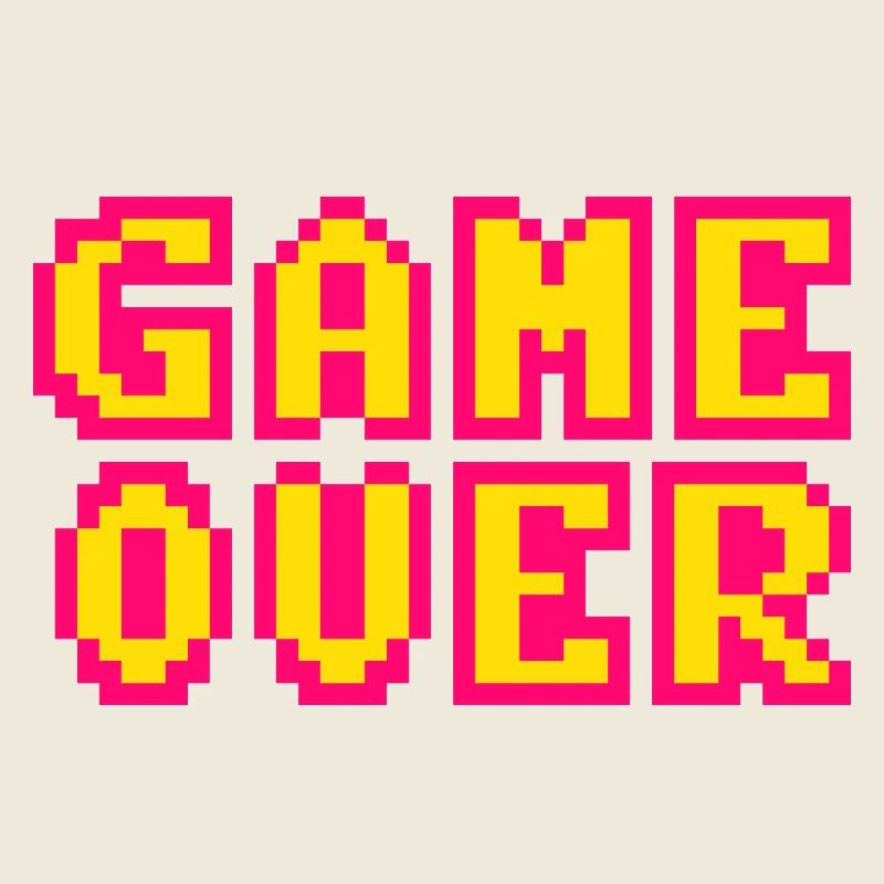 Game Over Retrogaming Vintage Pixel