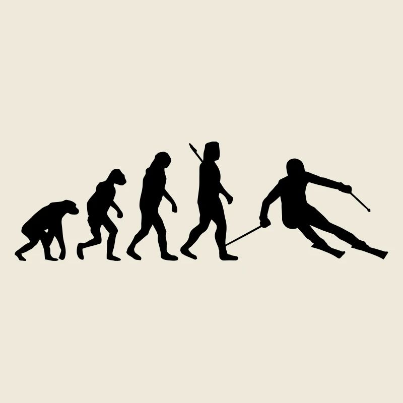 Evolution Skifahrer