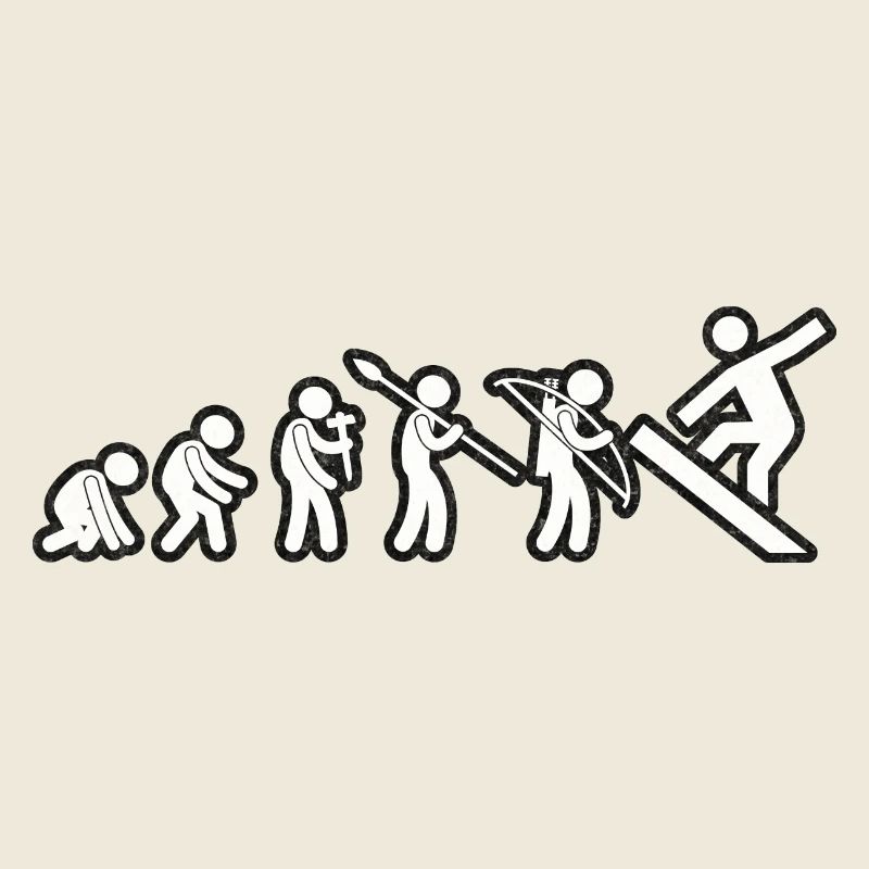 Evolution Snowboard White Grunge
