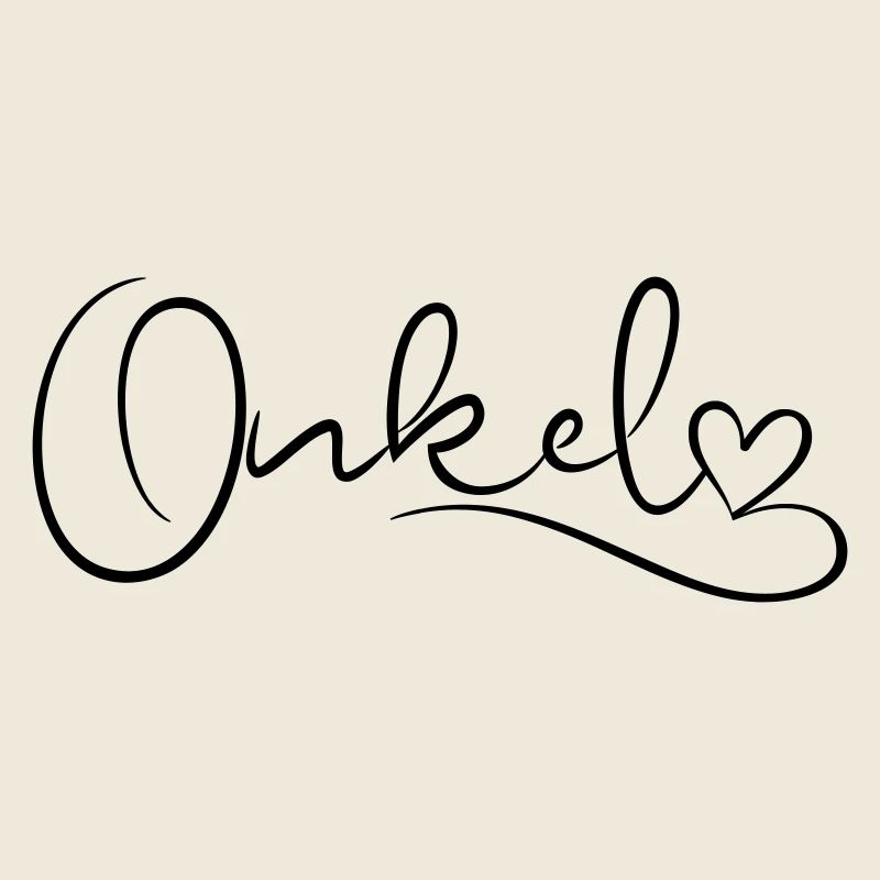 Onkel Schrift mit Herz