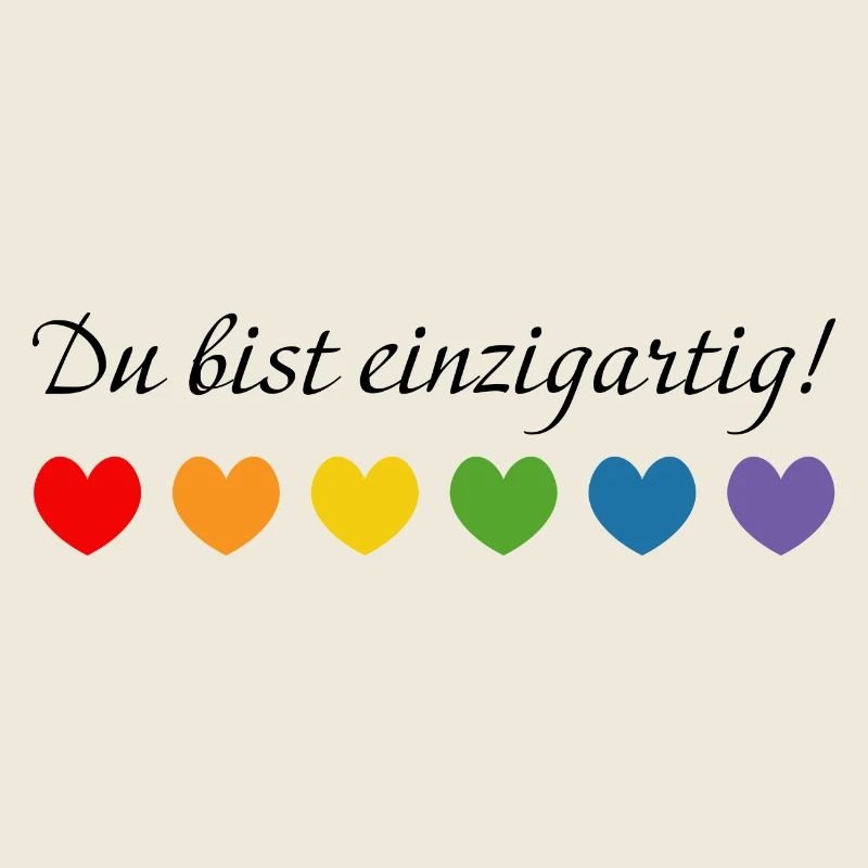 Regenbogenherzchen du bist einzigartig