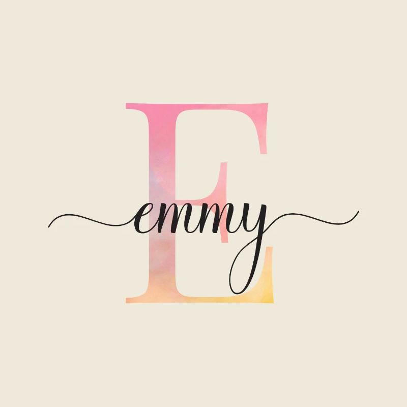 E| Monogramme | Nom | Emmy |Aquarelle