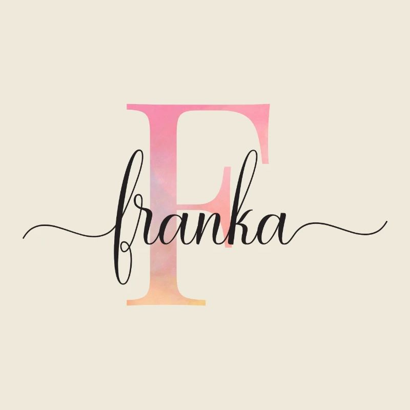 F| Monogram | Name | Franka |Watercolor