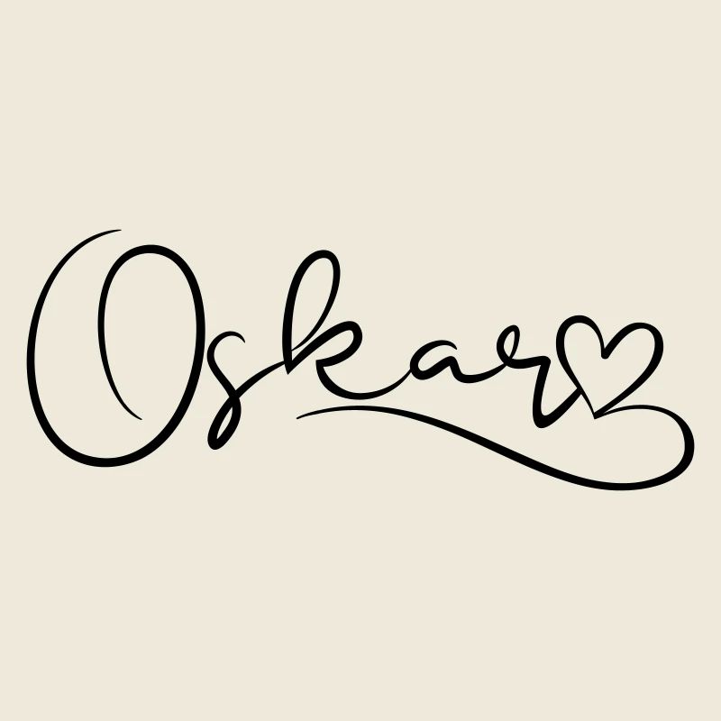 Oskar surname First name Heart décor
